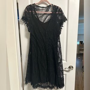 Torrid lace dress with cotton slip